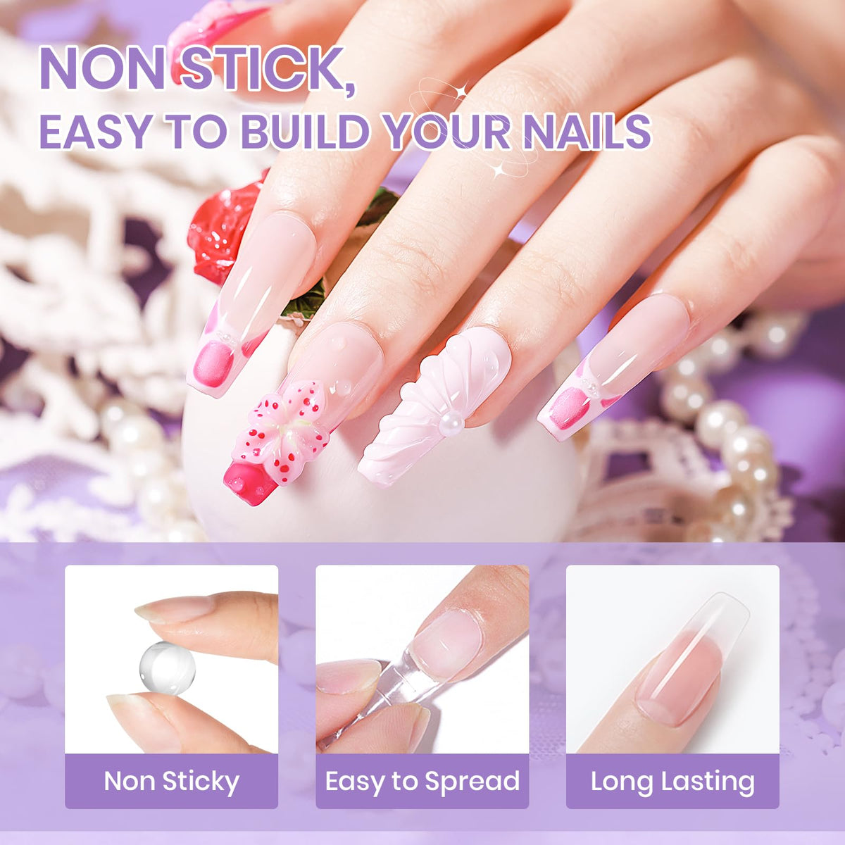 SUPWEE nail extension gel application process