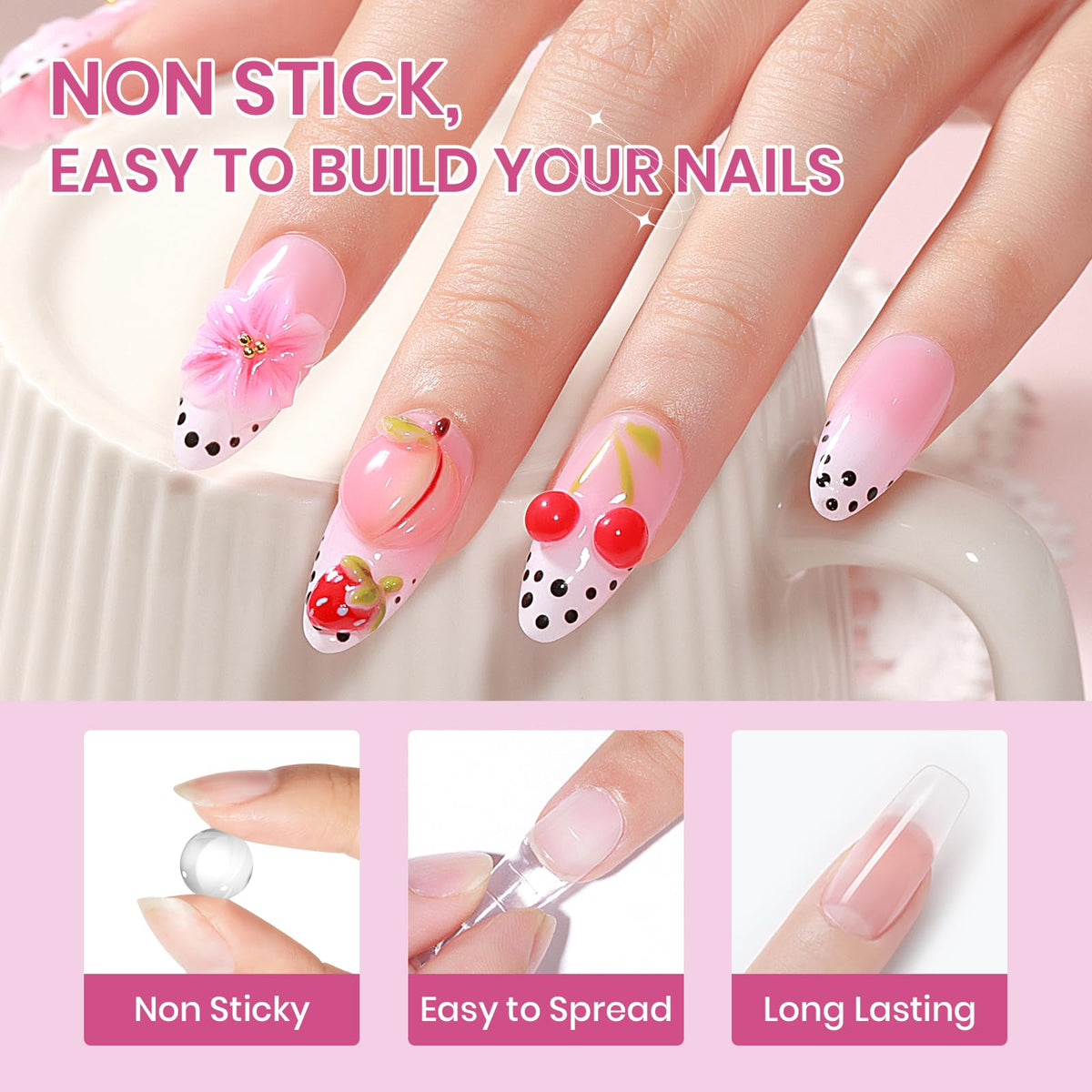 SUPWEE Nail Gel with nail art moulds