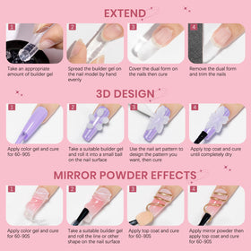 SUPWEE Solid Builder Gel for Nails nail file and accessories