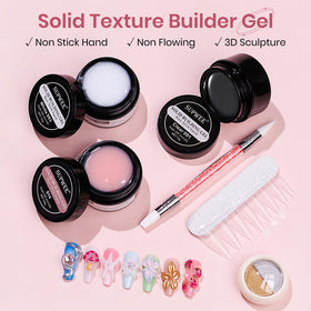 SUPWEE Solid Builder Gel for Nails packaging with included accessories