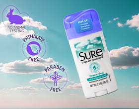 Sure Original Solid Unscented Antiperspirant close-up of stick