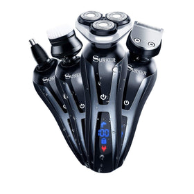 SURKER Electric Shaver Grooming Kit front view with attachments