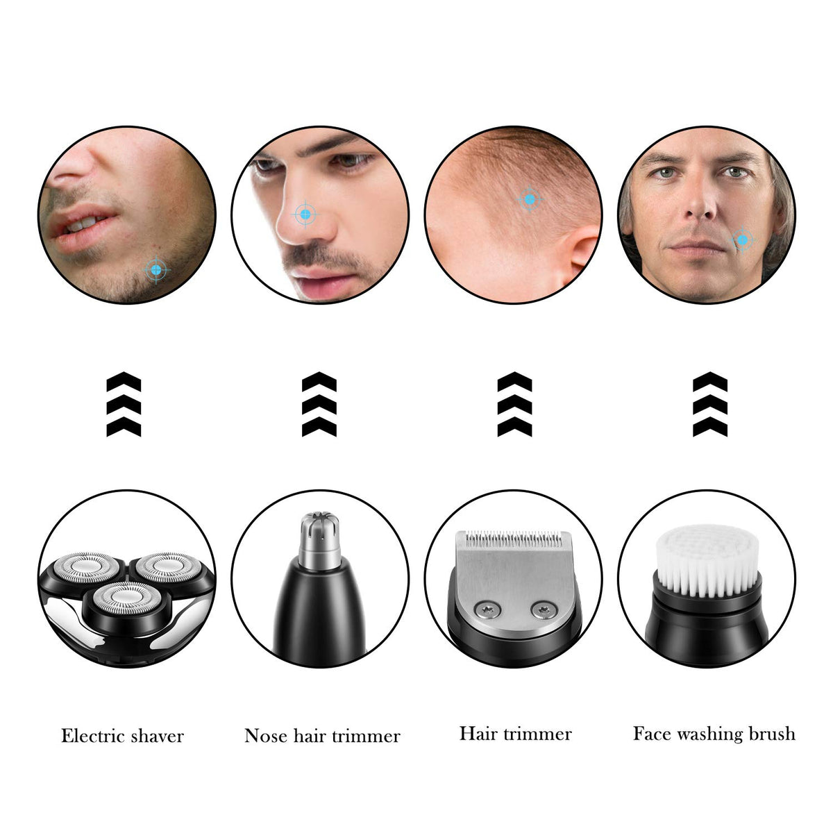 SURKER electric shaver head close-up