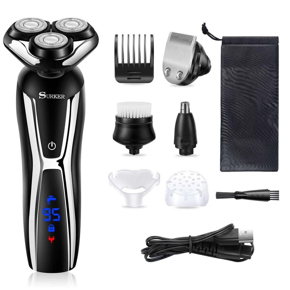 SURKER Electric Shaver with USB charging cable