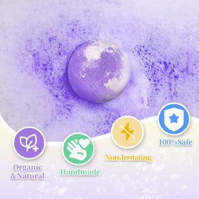 Surprise toy floating in water from a dissolved bath bomb