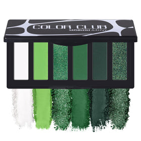 SUSIKEKI Green Eyeshadow Palette front view with 6 vibrant shades