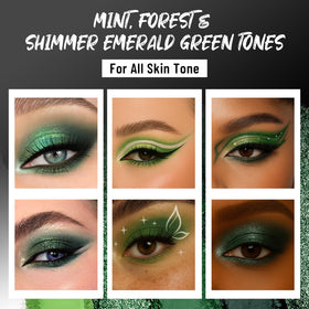 SUSIKEKI Green Eyeshadow Palette shades in deep emerald and dark forest