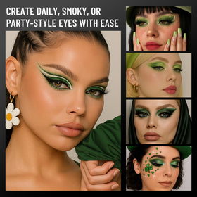 SUSIKEKI Green Eyeshadow Palette with shimmer and matte finishes