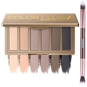 SUSIKEKI Neutral Nude Matte Eyeshadow Palette front view with six shades
