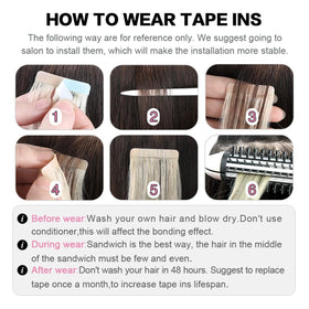 SUYYA Tape In Hair Extensions in various lengths and colours