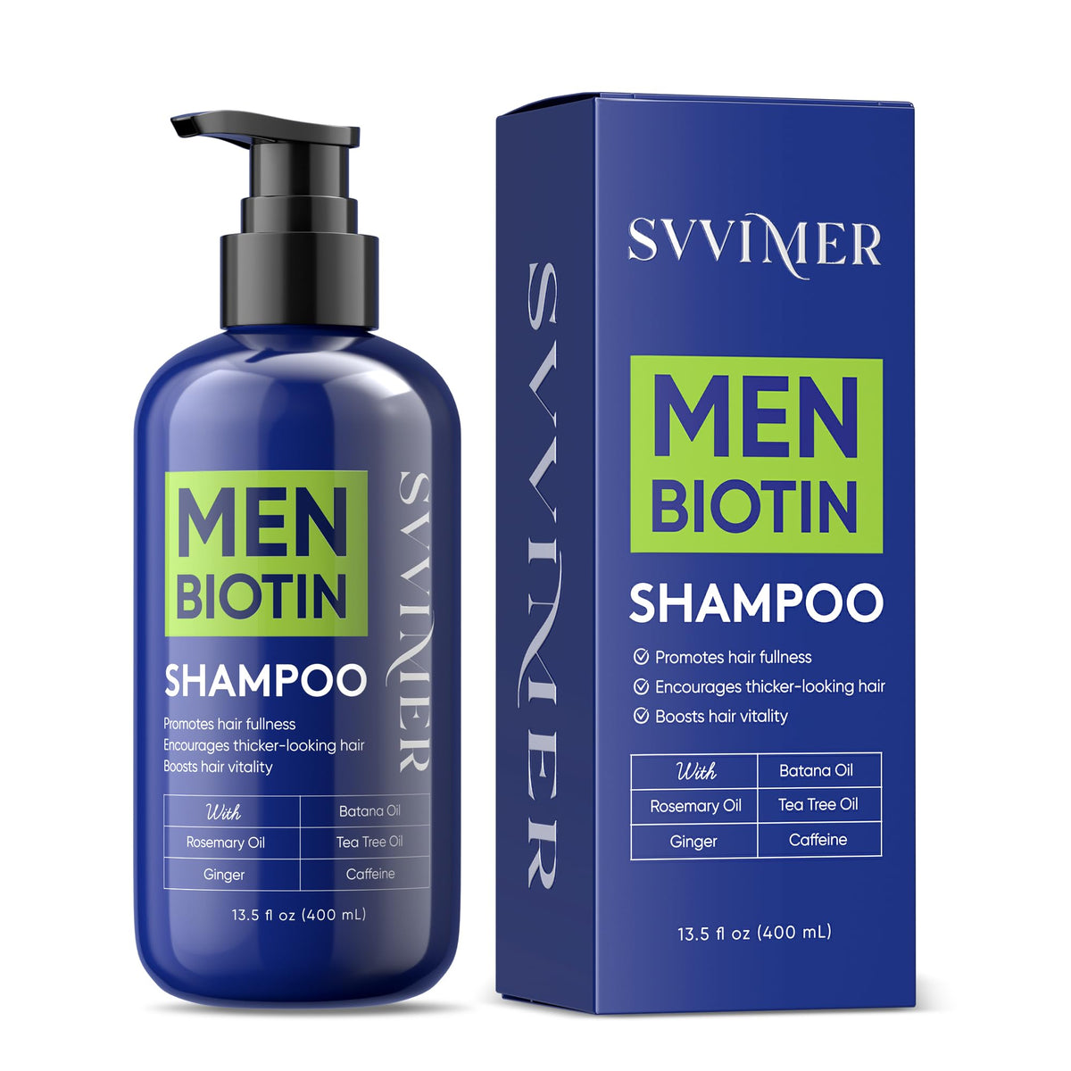 Svvimer Hair Growth Shampoo for Men 13.5 Fl Oz front view