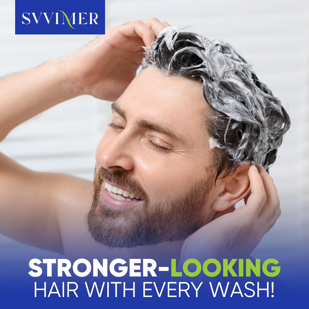 Svvimer Hair Growth Shampoo in a shower setting