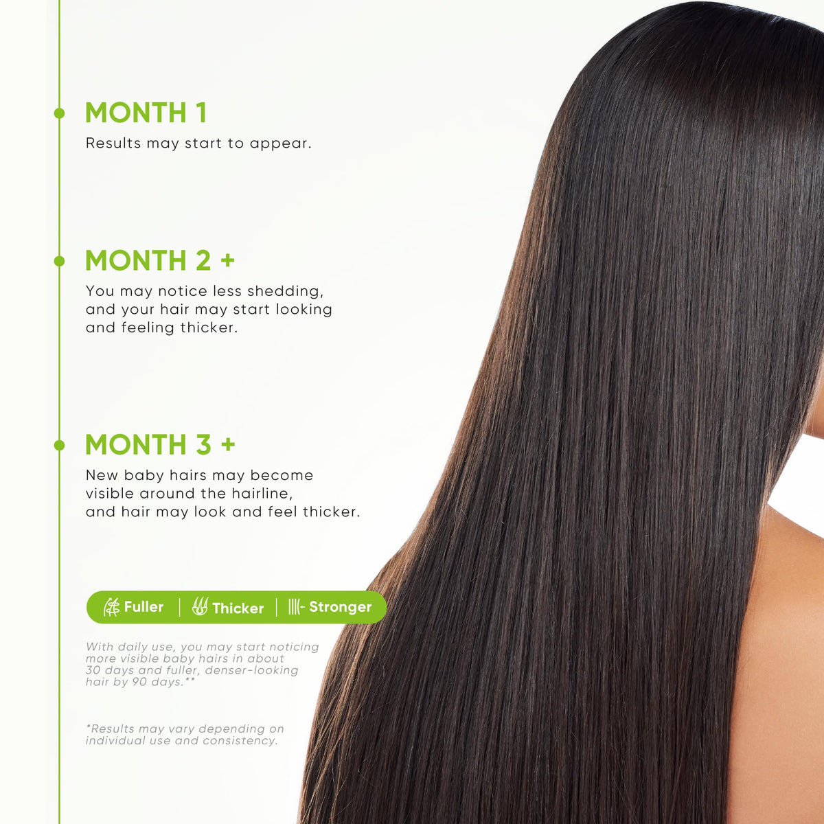Svvimer Hair support Spray back view with ingredients list