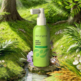 Svvimer Hair support Spray on a bathroom shelf