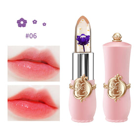 Swatch of BestLand Flower Jelly Lipstick showing colour change effect