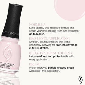 Swatch of China Glaze Glowing Petals Nail Lacquer on nails