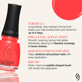 Swatch of China Glaze Sun-Set the Mood Nail Lacquer on nails