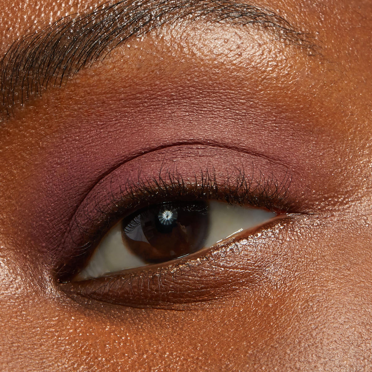 Swatch of ColourPop Shadow Stix in Plum Tart on skin