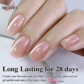 Swatch of Double Rhythm Cat Eye Gel Polish on a nail