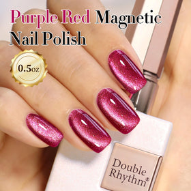 Swatch of Double Rhythm Cat Eye Gel Polish on nails