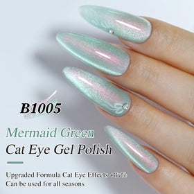 Swatch of Double Rhythm Cat Eye Gel Polish on nails