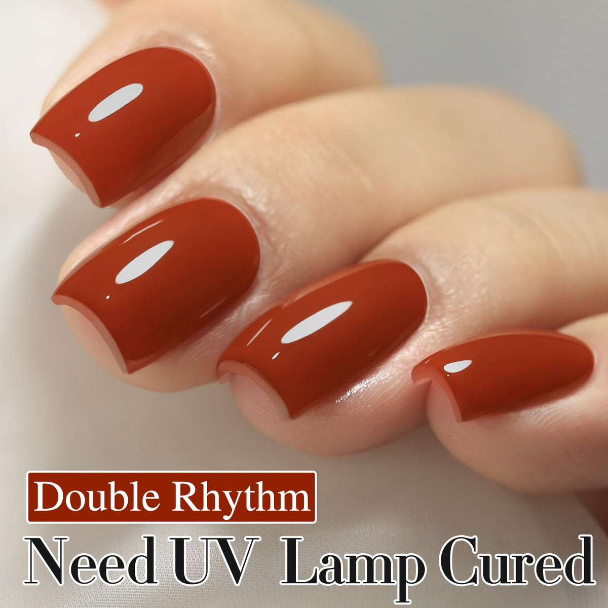 Swatch of Double Rhythm Gel Nail Polish in Burnt Brick