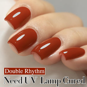 Swatch of Double Rhythm Gel Nail Polish in Burnt Brick