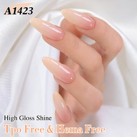 Swatch of Double Rhythm Jelly Gel Polish on a nail