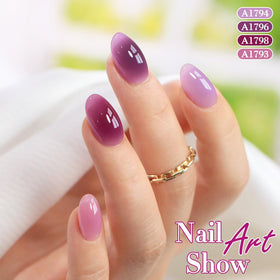 Swatch of Double Rhythm Jelly Gel Polish on nail wheel