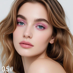 Swatch of Erinde Bright Pink Matte Cream Eyeshadow on skin