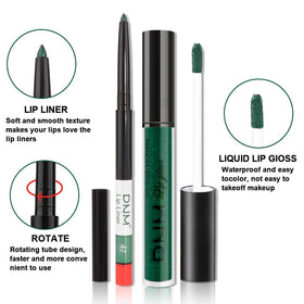 swatch of evpct emerald green lipstick on skin
