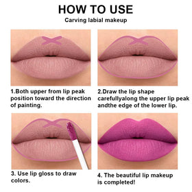 Swatch of evpct Fuchsia Red lipstick on skin