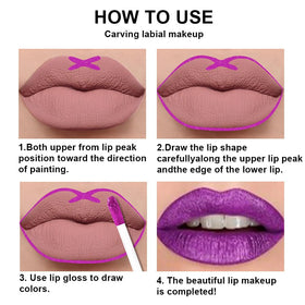 swatch of evpct Purple Shimmer Glitter Liquid Lipstick