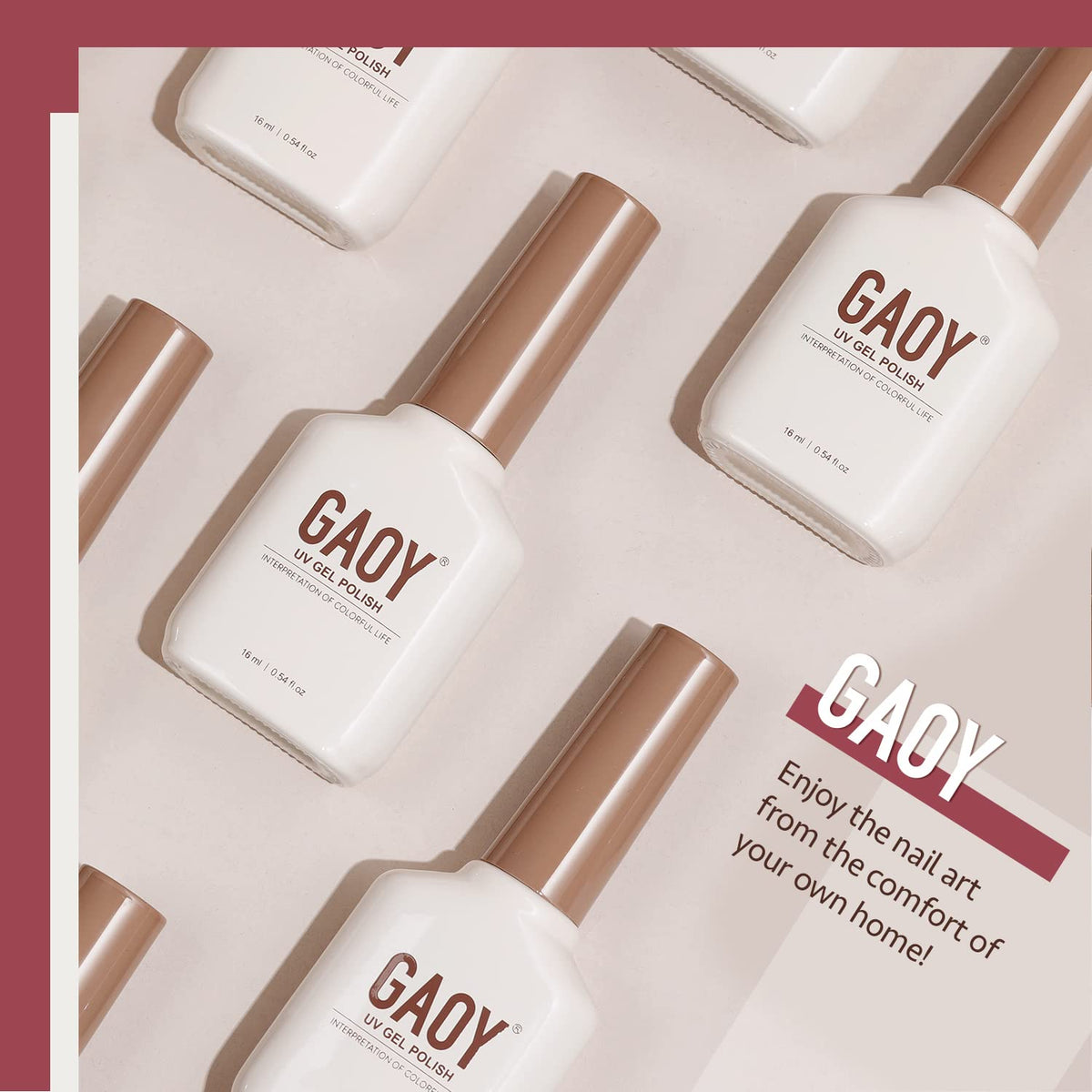 Swatch of GAOY Jelly Nude Gel Nail Polish on nails