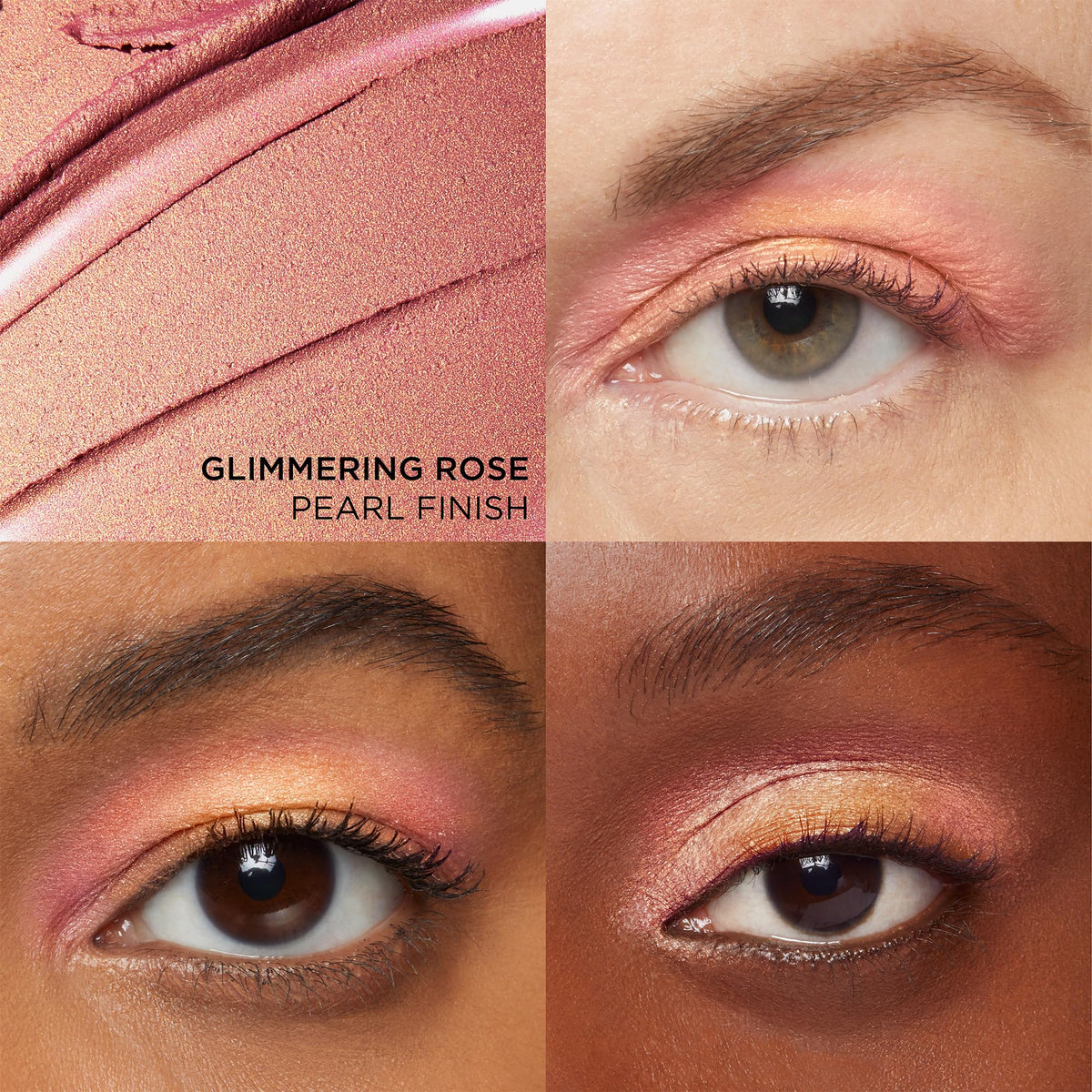 Swatch of Glimmering Rose Eyeshadow on skin