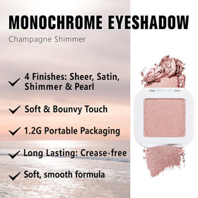 Swatch of Kaely Dusty Pink Champagne Shimmer Eyeshadow on skin