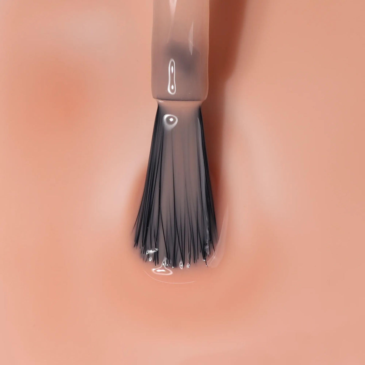 Swatch of LONDONTOWN kur Perfecting Nail Veil #5 Muted Pumpkin Tint on a nail