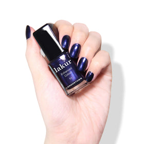 Swatch of LONDONTOWN lakur Nail Polish Black Thorn on skin