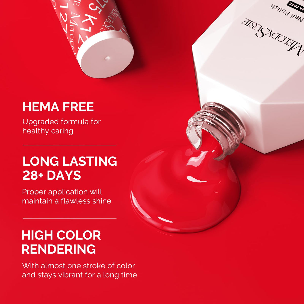 Swatch of MelodySusie Hema Free Gel Nail Polish on a nail wheel