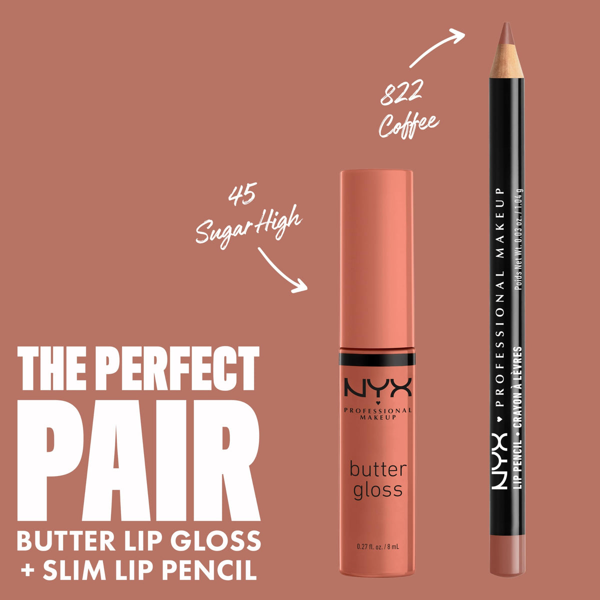 Swatch of NYX Butter Gloss Brown Sugar on skin