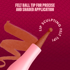 Swatch of NYX Lip Lingerie Sculpting Lip Liner Stain in Naughty Nude