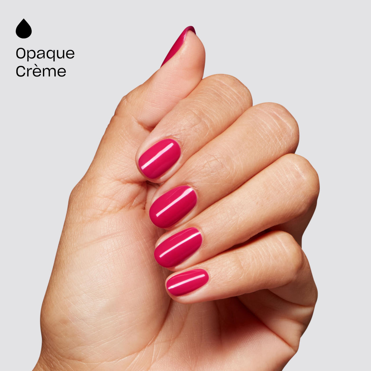 Swatch of OPI Clawberry Margarita gel polish on nails