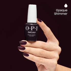 Swatch of OPI GelColor Black Cherry Chutney on nail