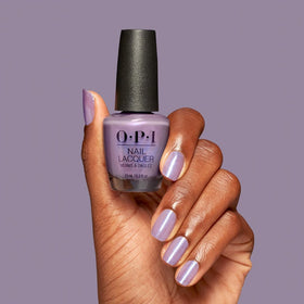 Swatch of OPI Nail Lacquer Grape Escape on nails
