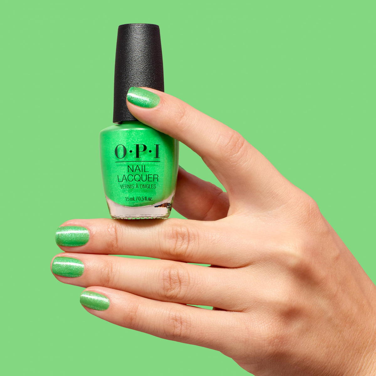 Swatch of OPI Nail Lacquer Lime of My Life on nails