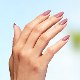 Swatch of OPI Nature Strong Sheer Soft Pink on nails