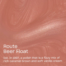 Swatch of OPI Route Beer Float Nail Polish on nails