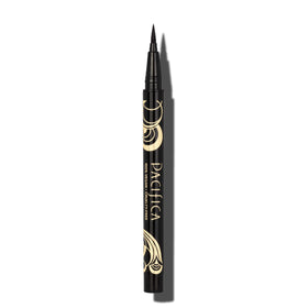Swatch of Pacifica Black Liquid Eyeliner on skin