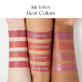 Swatch of Peripera Ink the Velvet Lip Tint on skin