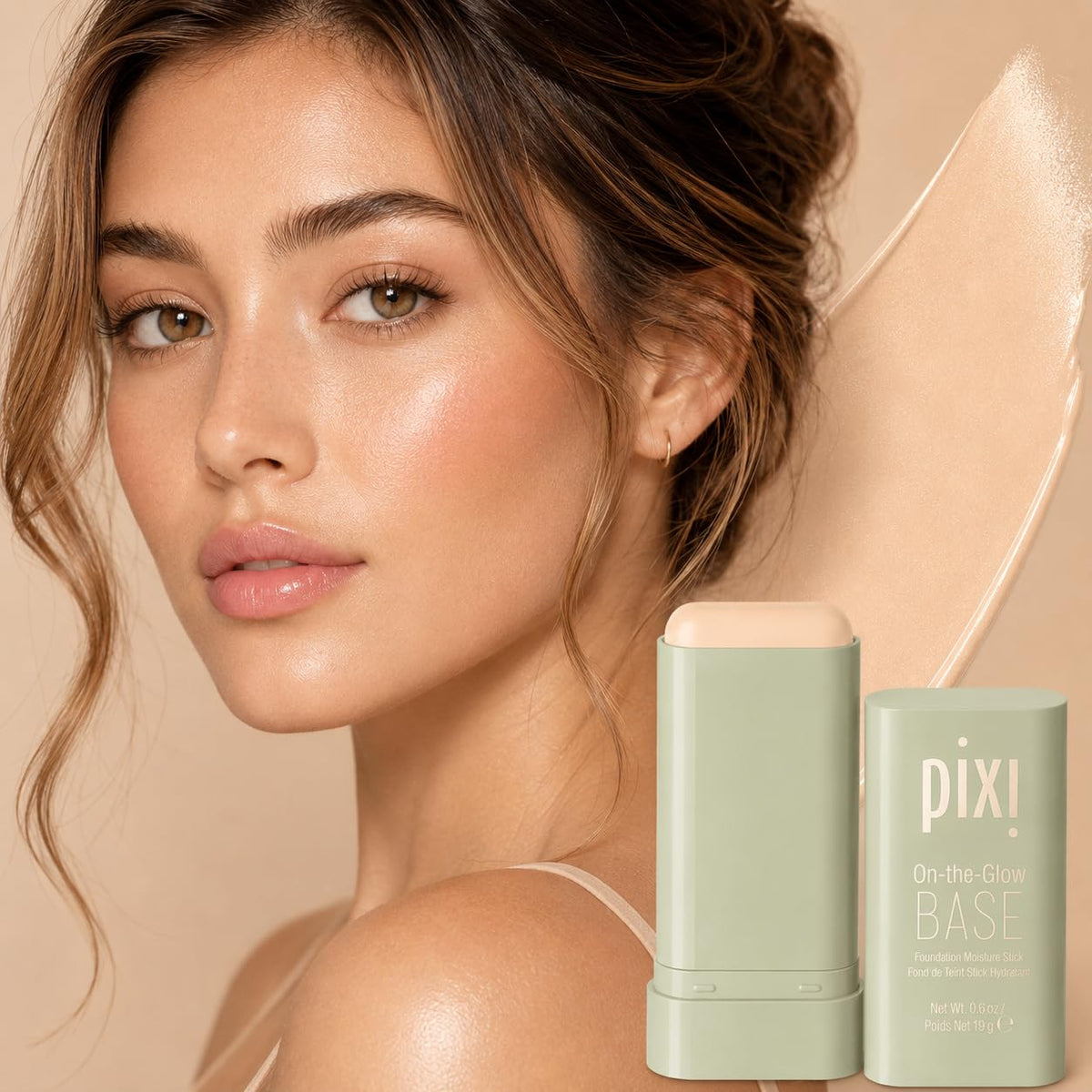 Swatch of Pixi On-the-Glow Base Tinted Moisturizer Stick in Vanilla